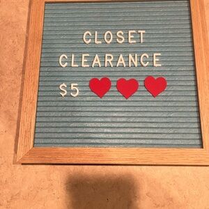 Closet Clearance